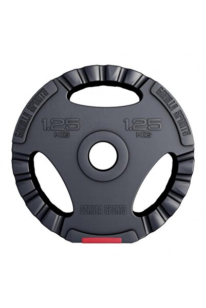 Gorilla Sports Discuri din plastic umplute cu ciment, cu grip, 1,25 - 15 kg, ...