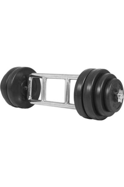 Gorilla Sports Set cu bara pentru triceps, 35 KG, Discuri din ciment