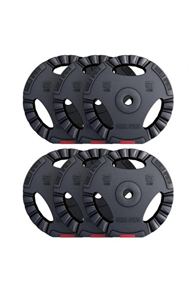 Gorilla Sports Discuri din plastic umplute cu ciment, cu grip, 1,25 - 15 kg, ...