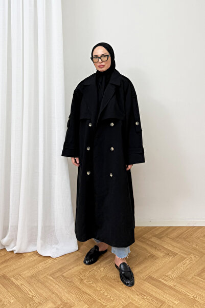 Melike Tatar Trench lung supradimensionat 90-3009