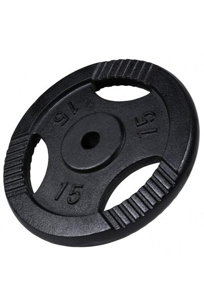 Gorilla Sports Чугунени дискове за тежести Gripper 0.5 - 20 кг Черни / 30 мм ...