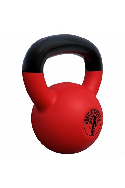 Gorilla Sports Cast iron kettlebell with red neoprene 2 - 32 kg 20 kg