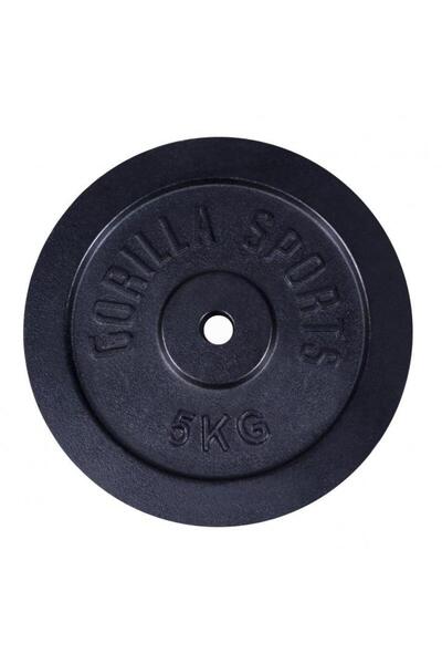 Gorilla Sports Discuri de halteră din fontă 0,5 - 30 kg Negru / 5 kg