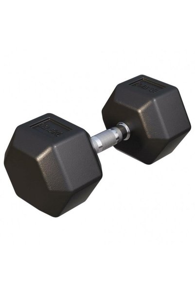 Gorilla Sports Εξαγωνικός αλτήρας με επικάλυψη καουτσούκ 2 - 50 κιλά 22,5 κιλά