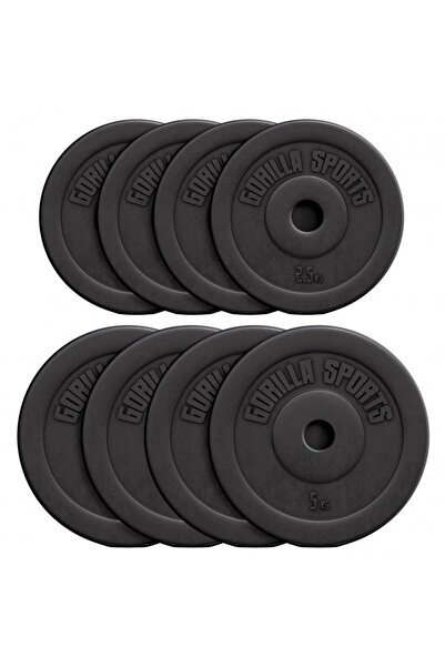 Gorilla Sports Disc din plastic umplut cu ciment, 1,25 - 15 kg, 30/31 mm % SE...