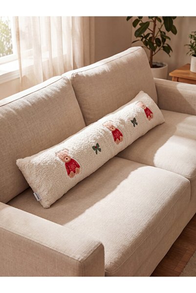LC Waikiki I Cute Teddy Bear Embroidered Throw Pillow 90X15 cm from Freezen S...
