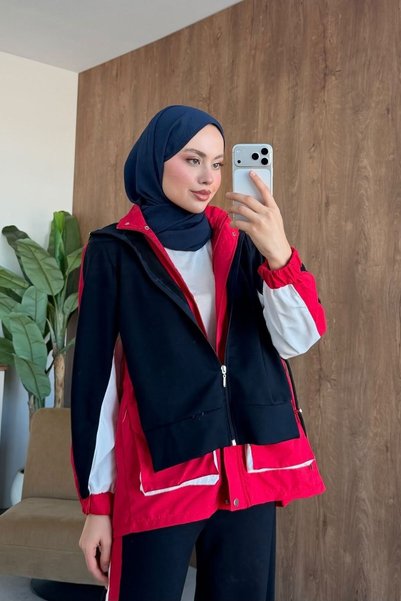 Hazamoda Self Garnili Takım Kırmızı