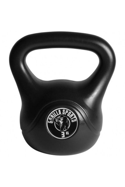 Gorilla Sports Kettlebell din plastic 2 - 20 kg 3 kg