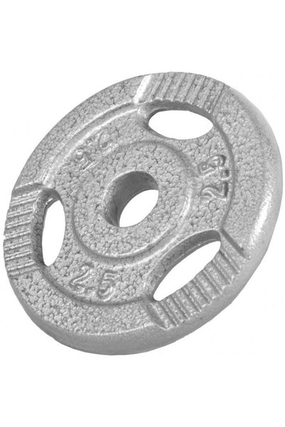 Gorilla Sports Gripper χυτοσιδηρές πλάκες βάρους 0.5 - 20 κιλά Ασημί / 30 χιλ...