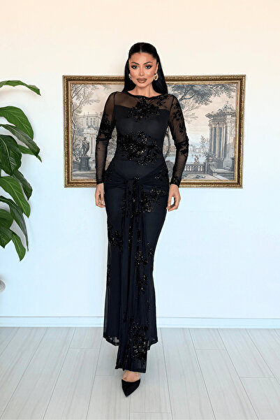 giyimmasalı Rochie de designer cu legătură frontală din țesătură de tul cu sc...