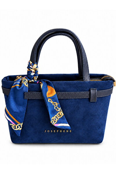 Generic Brand Suede Textured Classic Stylish Scarf Detailed Zippered Women's Daily Shoulder and Hand Bag
