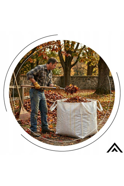 HAGE Sac big bag 1000 kg (90 x 90 x 120 cm) pentru moloz, nisip, peleti si ag...