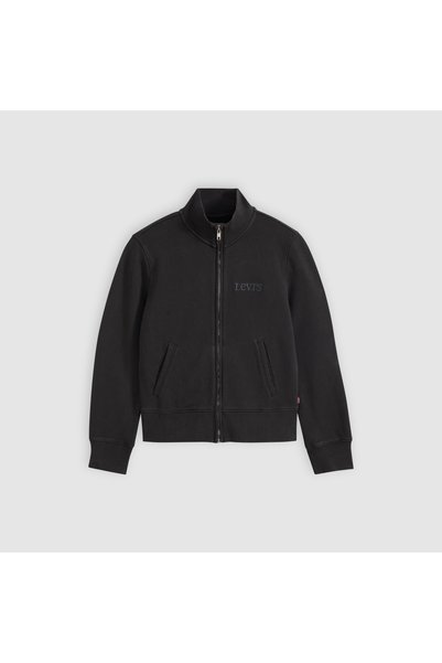 Levi's Women's Black Slim Fit Zippered Sweatshirt 008A4-0011
