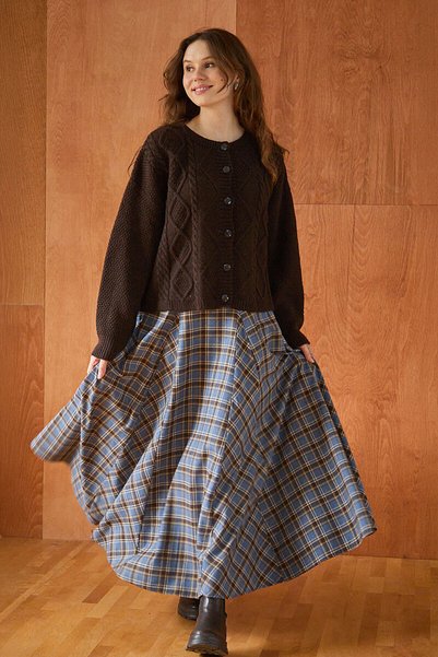 ZÜLAYS Braided Knitwear Cardigan Brown