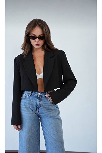 RAMİOR COLLECTION Women's Crop Blazer Jacket