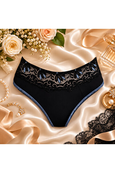 Ioana boutique Slip brazilian negru/albastru