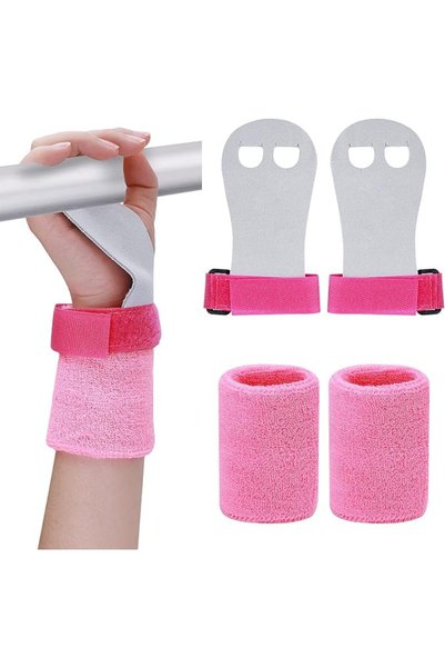 Abeillo 2 Gymnastics Grips Wristbands Sets for Girls Youth Kids, Gymnastic Ha...