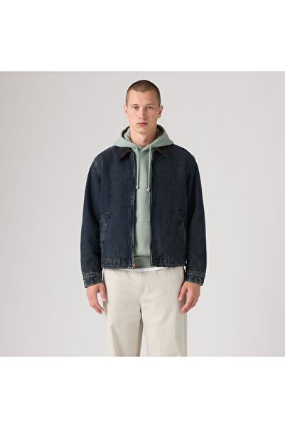 Levi's Men's Dark Blue Zippered Jean Jacket 007Wj-0000