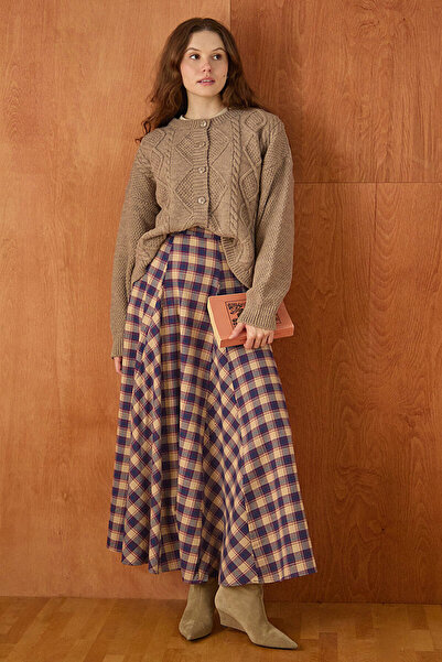ZÜLAYS Braided Knitwear Cardigan Camel
