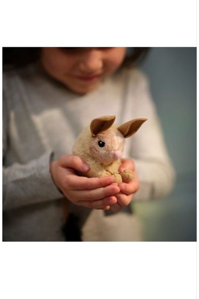 IKEA Uzun kulaklı çöl faresi jerboa, yumuşak oyuncak, bej, 9cm