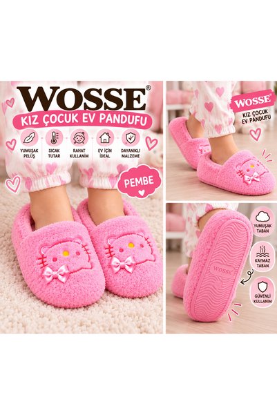 WOSSE Kız Erkek Çocuk Peluş Pandufu Lila Pembe Bej Gri Siyah Renk Seçenekli