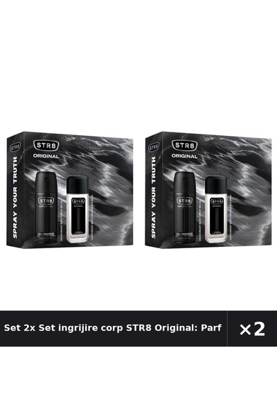 str8 Set 2x Set ingrijire corp Original: Parfum pentru corp, 85ml + Deodorant...