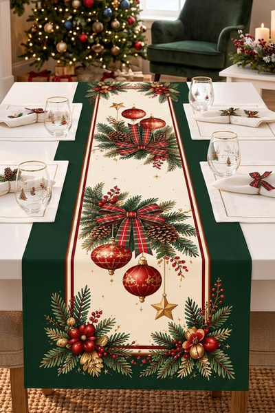 Bertille Home Божићна серија 140x40 цм дигитално штампана трка (Божићни Ноел)