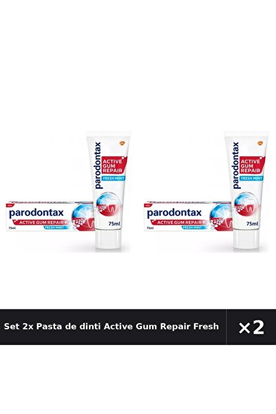 Parodontax Set 2x Pasta de dinti Active Gum Repair Fresh Mint, 75 ml,