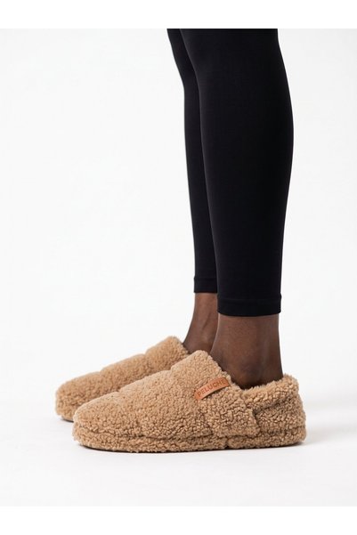 Peluche Camel Teddy Women Slipper Kadın Günlük Ev Pandufu TED-KCL Krem