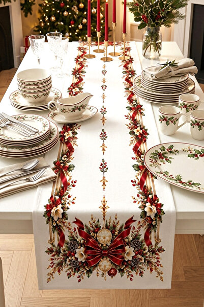 Bertille Home Божићна серија 140x40 цм дигитално штампана трка (Божићни Ноел)