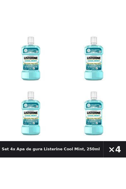 Listerine Set 4x Apa de gura Cool Mint, 250ml