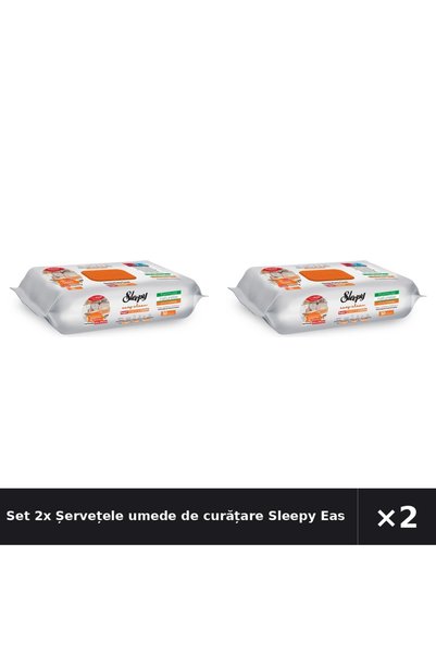 Sleepy Set 2x Șervețele umede de curățare Easy Clean Kitchen, cu ulei de port...