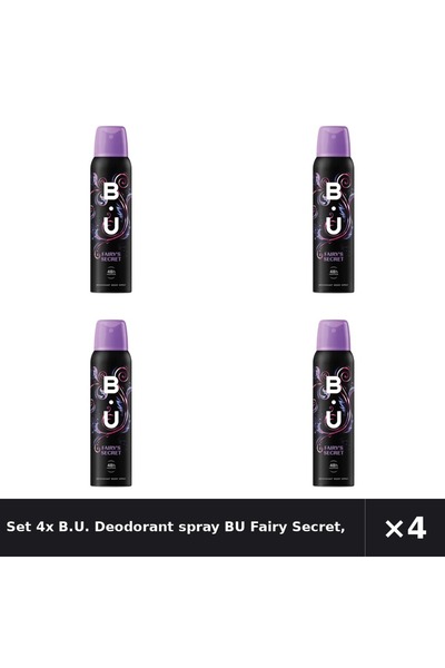 B.U. Set 4x Deodorant spray BU Fairy Secret, Femei, 150 ml
