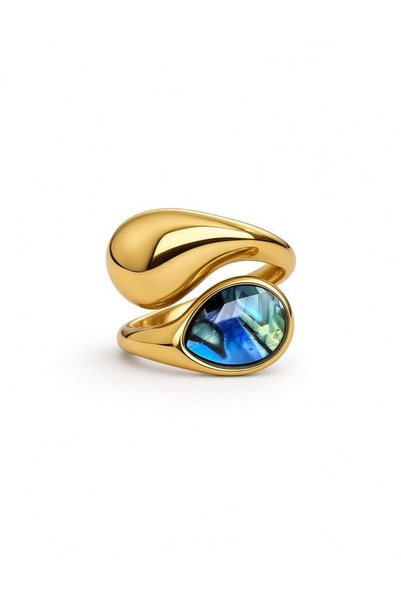 Buticul Moon Inel Rainbow Gold – Placat cu Aur 18K
