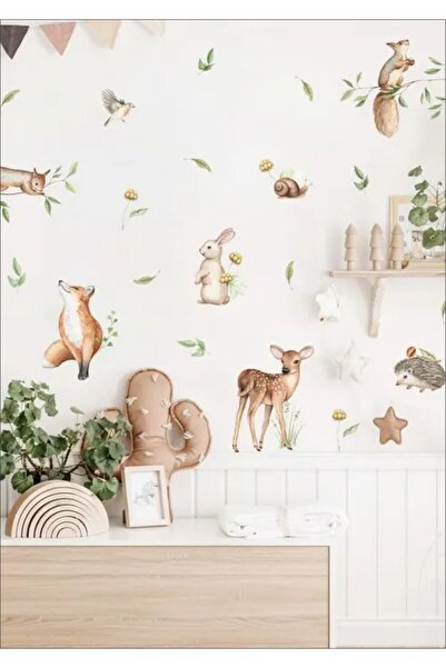 LABELOVE Orman Hayvanları Çocuk Odası Duvar Sticker