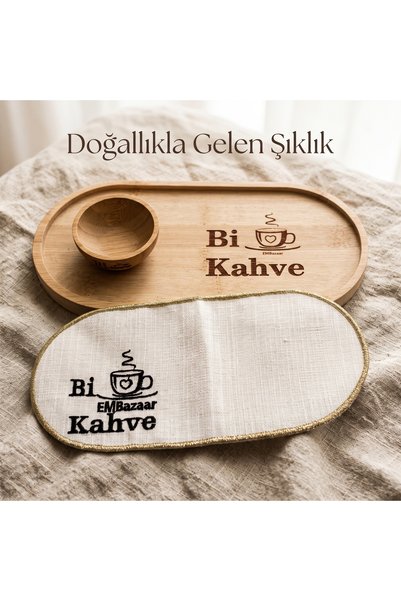 EMBazaar 3-Piece Special Design Bi Coffee Presentation Set - Bamboo Presentat...