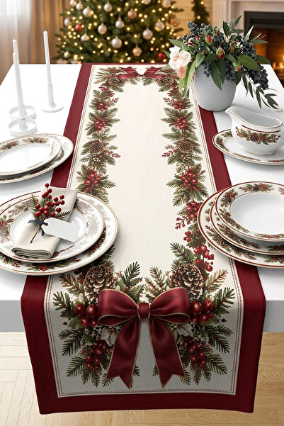 Bertille Home Божићна серија 140x40 цм дигитално штампана трка (Божићни Ноел)