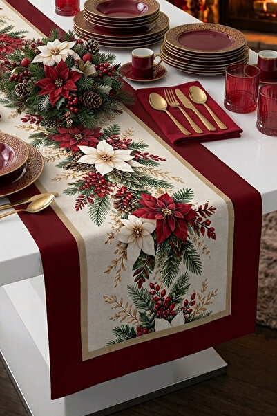 Bertille Home Божићна серија 140x40 цм дигитално штампана трка (Божићни Ноел)