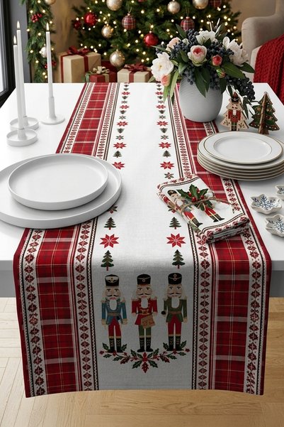 Bertille Home Божићна серија 140x40 цм дигитално штампана трка (Божићни Ноел)