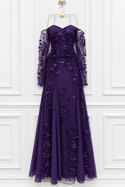 Reem 💜   Model Name: Royal Orchid Flower Dress