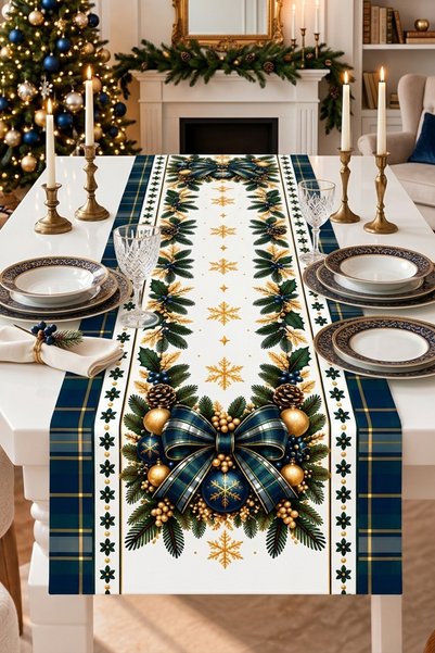 Bertille Home Божићна серија 140x40 цм дигитално штампана трка (Божићни Ноел)