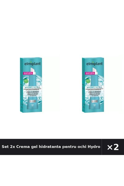 ELMIPLANT Set 2x Crema gel hidratanta pentru ochi Hydro X-Cell, 15 ml,