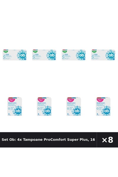 obbos Set Ob: 4x Tampoane ProComfort Super Plus, 16 bucati + Tampoane ProComf...