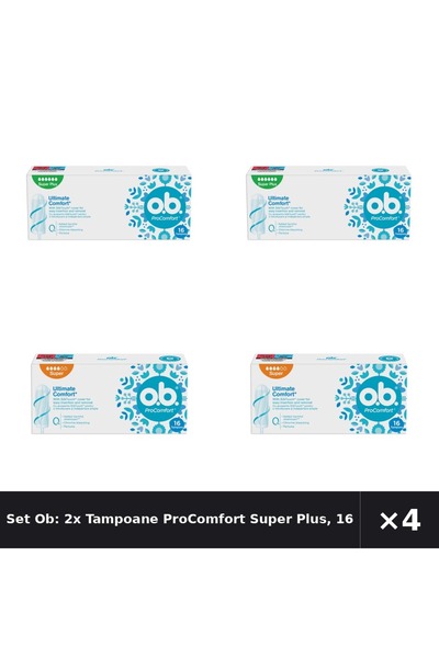 obbos Set Ob: 2x Tampoane ProComfort Super Plus, 16 bucati + Tampoane ProComf...