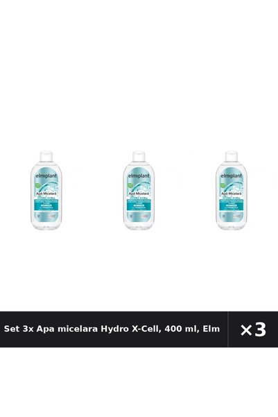 ELMIPLANT Set 3x Apa micelara Hydro X-Cell, 400 ml,