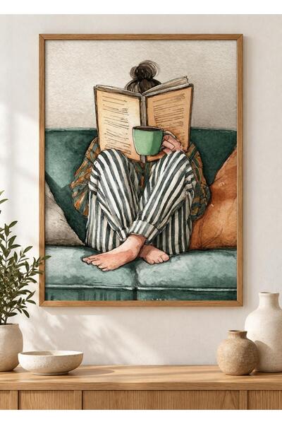 Tuba Decor Tek Parça Ahşap Çerçeveli Tablo
