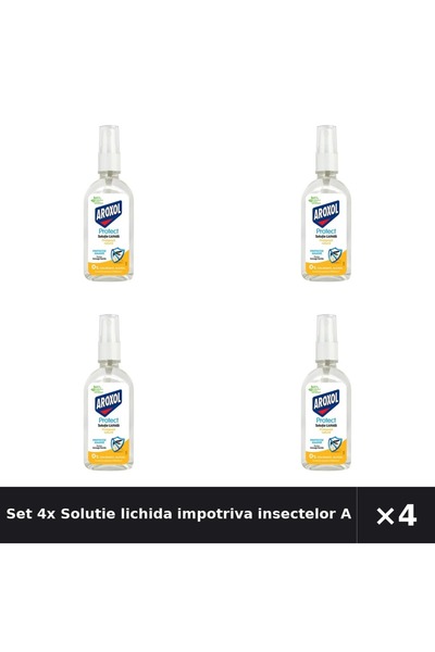 Aroxol Set 4x Solutie lichida impotriva insectelor Protect, 85 ml
