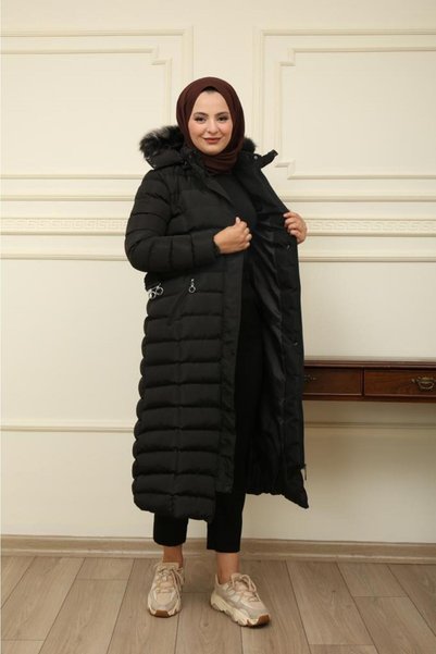 KMKkombin سترة رياضية نسائية طويلة قابلة للنفخ