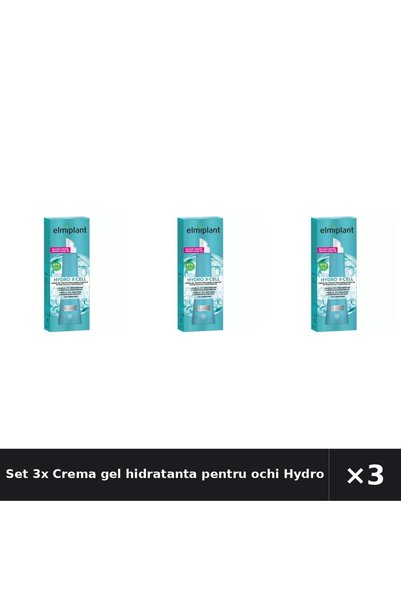 ELMIPLANT Set 3x Crema gel hidratanta pentru ochi Hydro X-Cell, 15 ml,