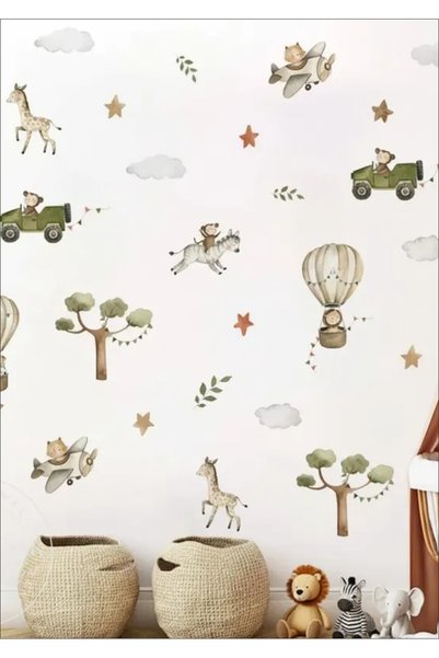 LABELOVE Safari Gezginleri Çocuk Odası Duvar Sticker